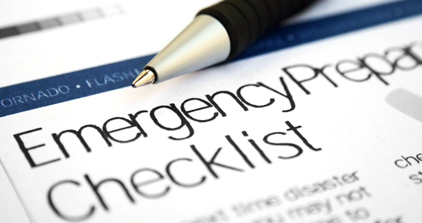 Emergency checklist